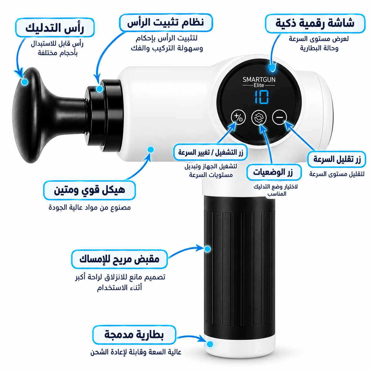 SMARTGUN ™ مسدس التدليك الاحترافي